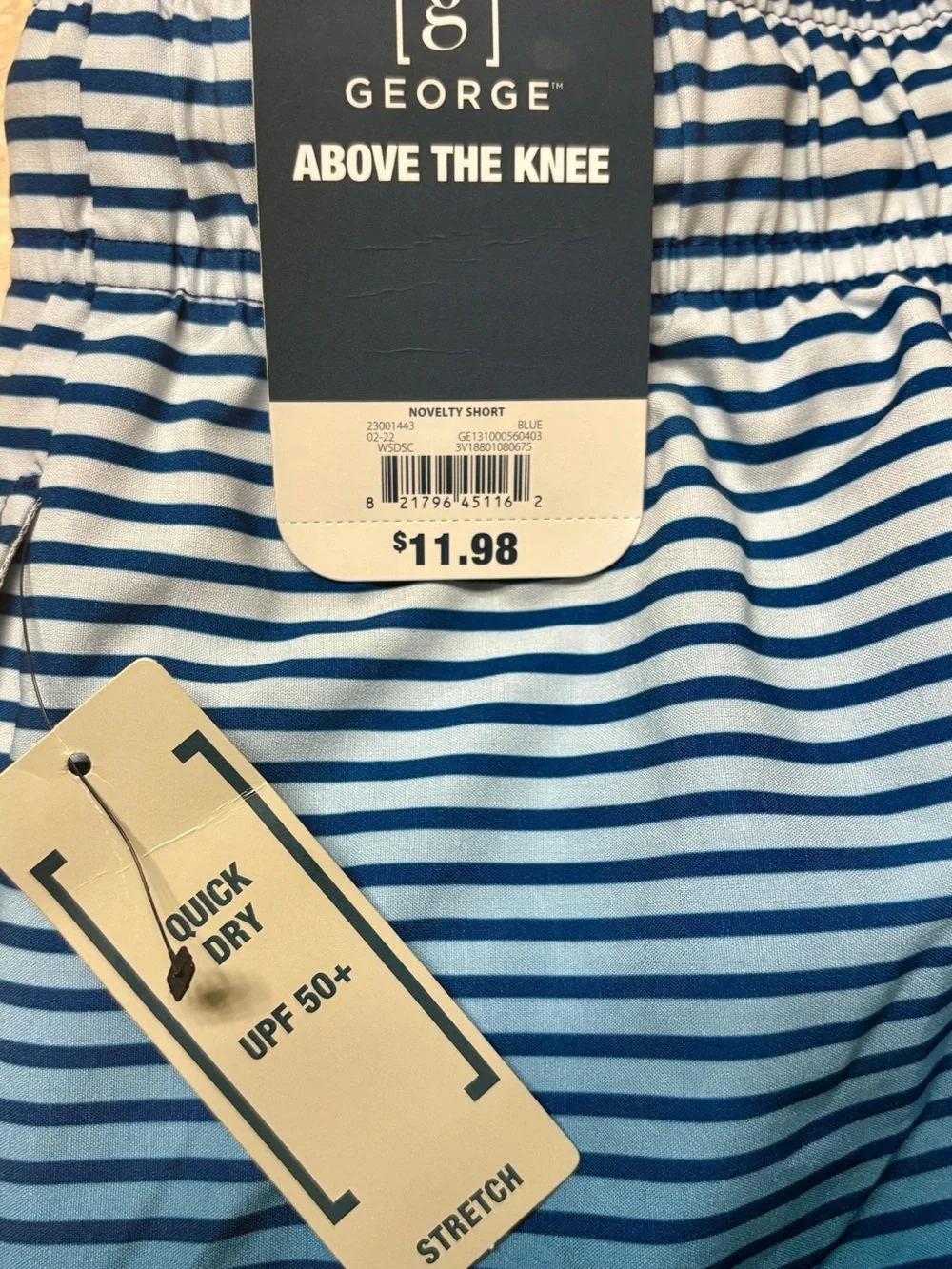 Men's Blue Ombre Stripe Swim Trunks
